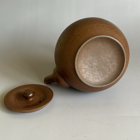 Dobin Arita-yaki Ware Japanese Green Tea Pot Nanban Brown Glaze 385ml Signed - Picture 7 of 10